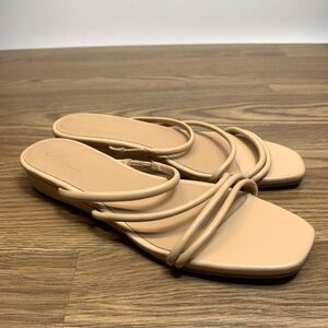 Seychelles Rock Candy Sandal in Vacchetta Size 9 Slide Sandals Strappy Nude